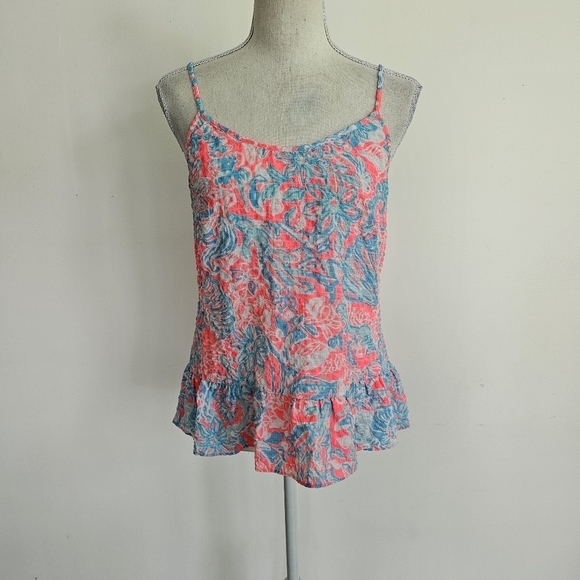 Lilly Pulitzer Ruffle Cami Top in Summer Siren - Picture 3 of 10
